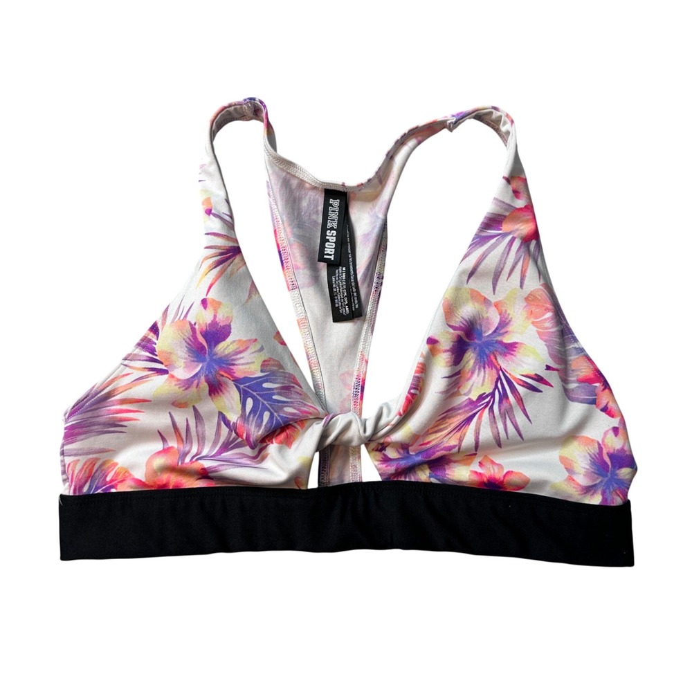 Pink Sport Sports Bra Womens M Multicolor Floral Tropical Ultimate Lightly Lined